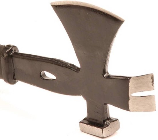 Hofftech Multifunctionele bijl met hamerkop en klauw / koevoet - gereedschap - campingartikelen - Zwart