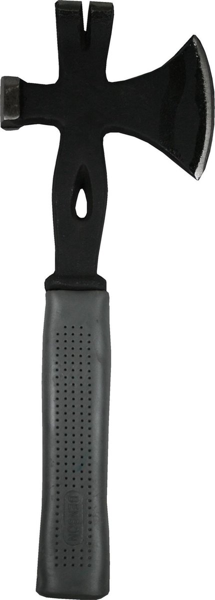 Hofftech Multifunctionele bijl met hamerkop en klauw / koevoet - gereedschap - campingartikelen - Zwart