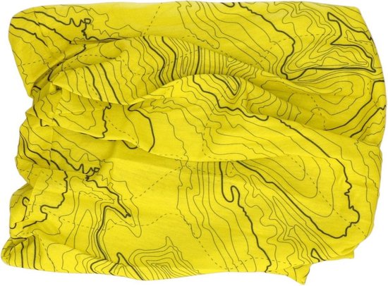 Multifunctionele morf sjaal met contour print - Voor volwassen - Gezichts bedekkers - Maskers voor mond - Windvangers - Gezichtsmasker - Geel