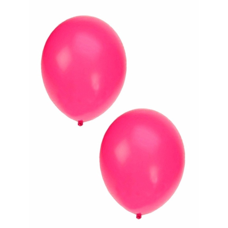 Neon ballonnen 10x stuks 27 cm - Feestartikelen/versieringen - Roze