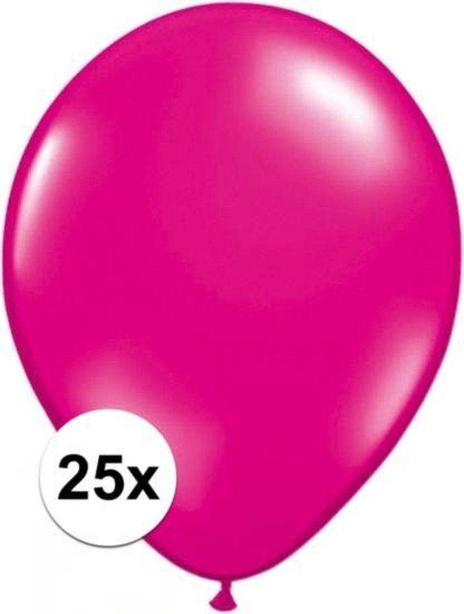 Magenta ballonnen 25 stuks - Roze