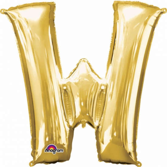 Anagram Letter W ballon goud 86 cm