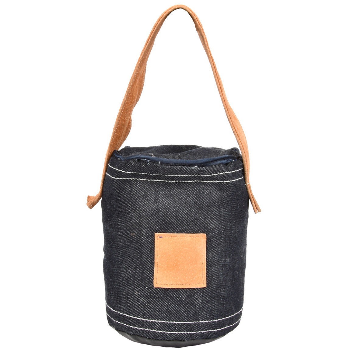 Best for Boots 1x Deurstoppers denim/jeans en leer 13 x 17 cm - 1,5 kg - Verzwaarde deurstopper - Woonaccessoires denim trend - Deurstoppers voor binnen - Jongens kinderkamer accessoires - Blauw