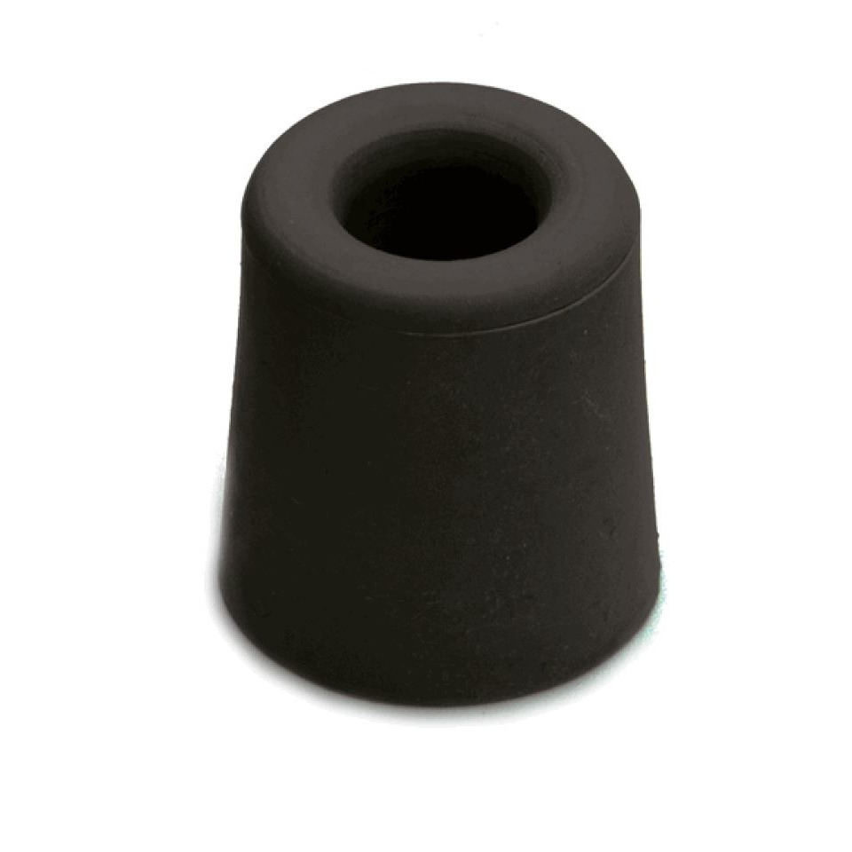 2x stuks deurstopper / deurstoppers rubber 5,9 x 3,9 cm - deurbuffers / deurbuffer - Zwart