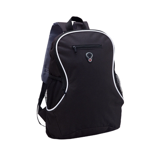 Voordelige rugzak 21,5 liter - Backpack met flessenhouders - School accessoire/benodigdheden - Zwart