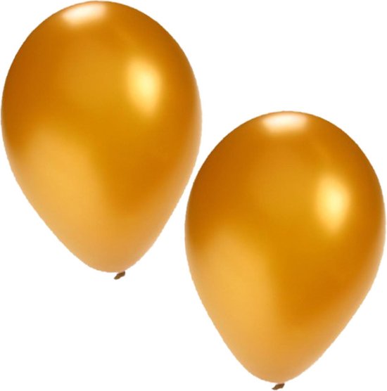 25xen ballonnen - 27 cm - ballon voor helium of lucht - Goud