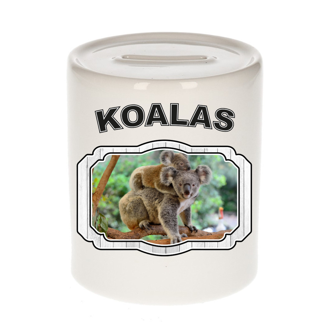 Bellatio Decorations Dieren liefhebber koala spaarpot 9 cm jongens en meisjes - keramiek - Cadeau spaarpotten koalaberen liefhebber
