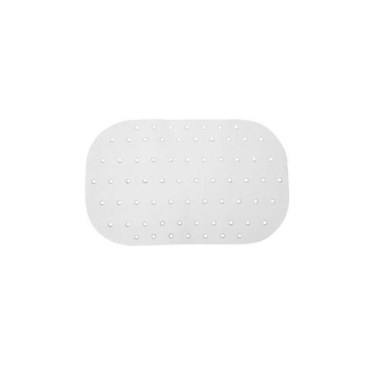 te antislip badmat met zuignappen 54 x 35 cm - Douchematten/badmatten - Badkamer accessoires matten - Wit