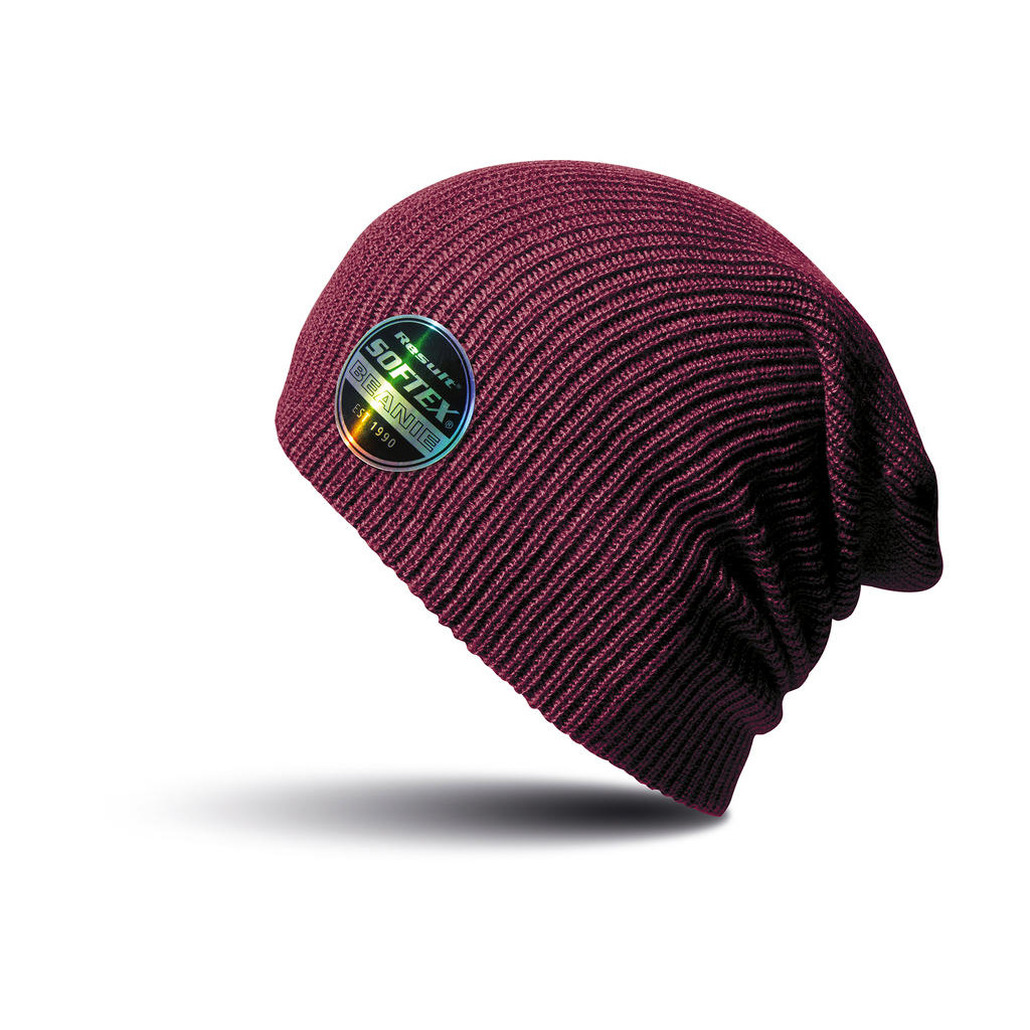 Result Warme gebreide Beanie wintermuts in het aubergine voor volwassenen - Damesmutsen / herenmutsen - 100% polyacryl - Paars