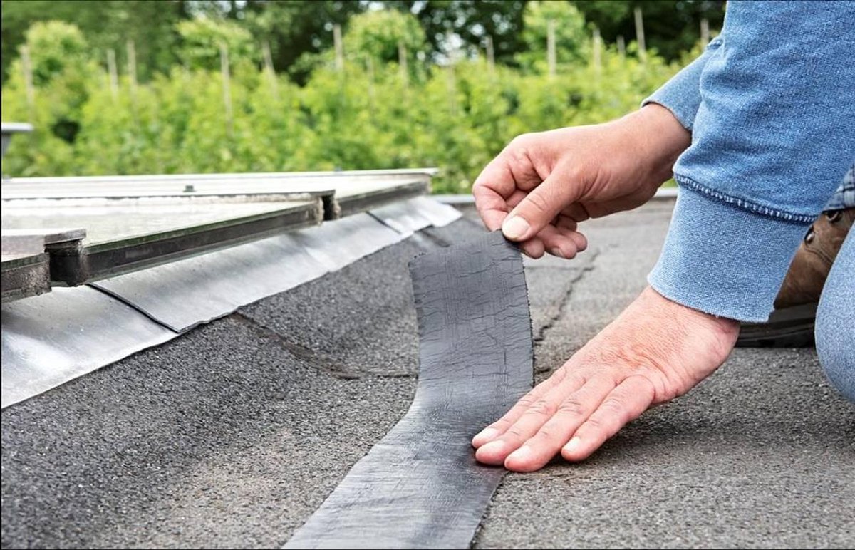 1x Bison Rubber Seal Tape 7,5 cm x 5 meter - klussen - reparatie - klustape - Grijs