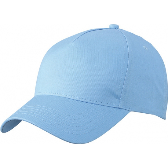 Myrtle Beach 5-panel baseball petjes /caps in de kleur licht voor volwassenen - Voordelige lichte caps - Blauw