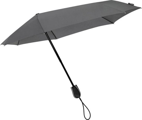 Impliva opvouwbare storm paraplu 100 cm - Mini stormparaplu - Grijs