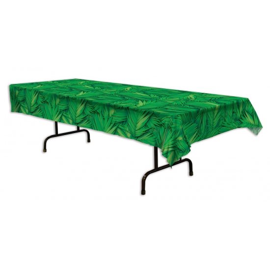 Plastic tafelkleed palmbladeren 275 x 135 cm - Groen