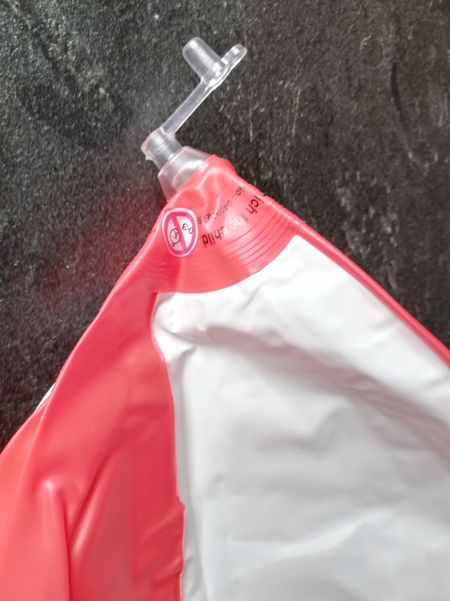 1x Opblaasbare speelgoed strandbal/wit 28 cm - Strandballen - Buiten speelgoed - Strand speelgoed - Rood