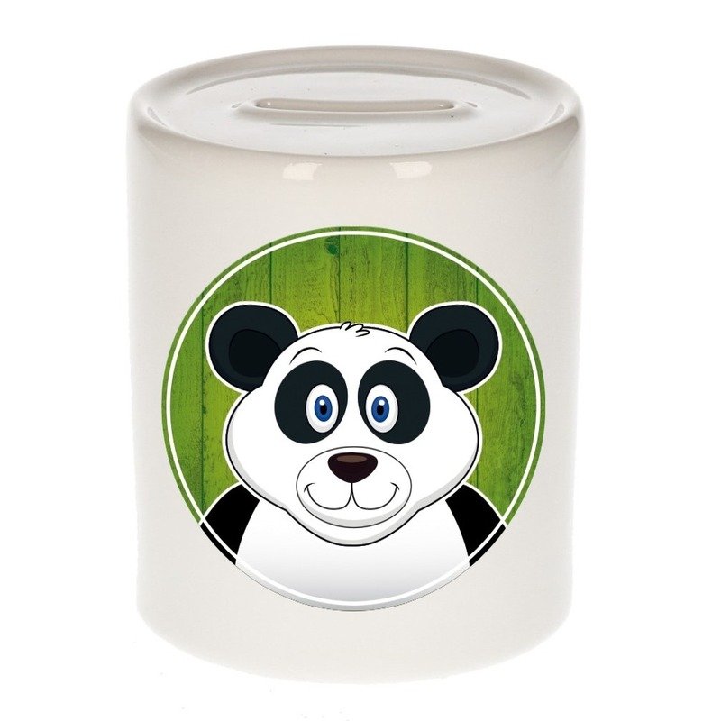 Bellatio Decorations Vrolijke panda dieren spaarpot 9 cm - panda - spaarpotten voor kinderen