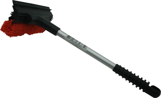 Benson Professionele aluminium ramenlap spons met wisser 36 cm - Ramen lappen - Huishoudelijke accessoires - Rood