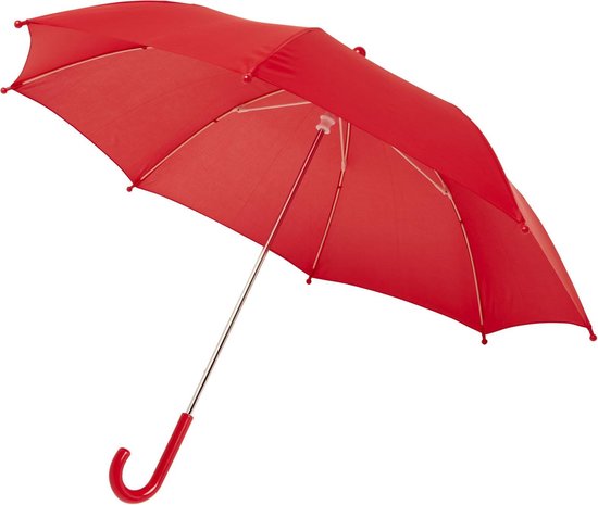 Storm paraplu voor kinderen 77 cm doorsnede in het - Windproof/stormproof paraplu - Rood