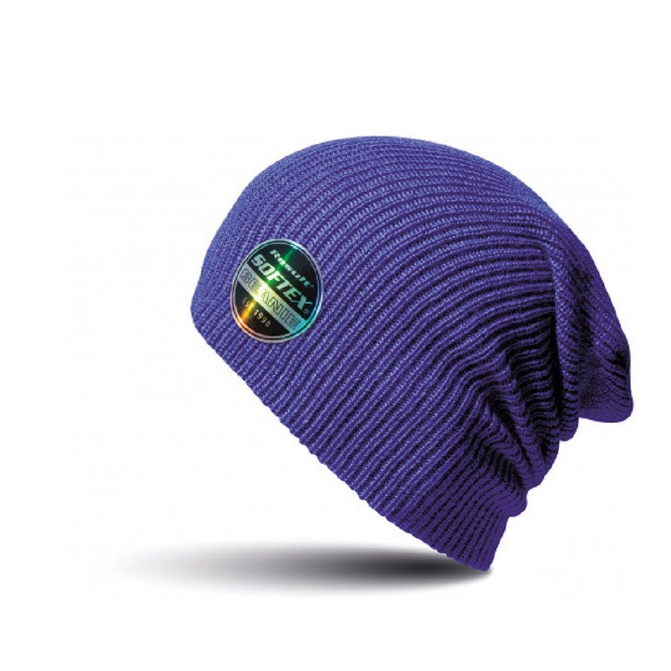 Result Warme gebreide Beanie wintermuts in het voor volwassenen - Damesmutsen / herenmutsen - 100% polyacryl - Paars