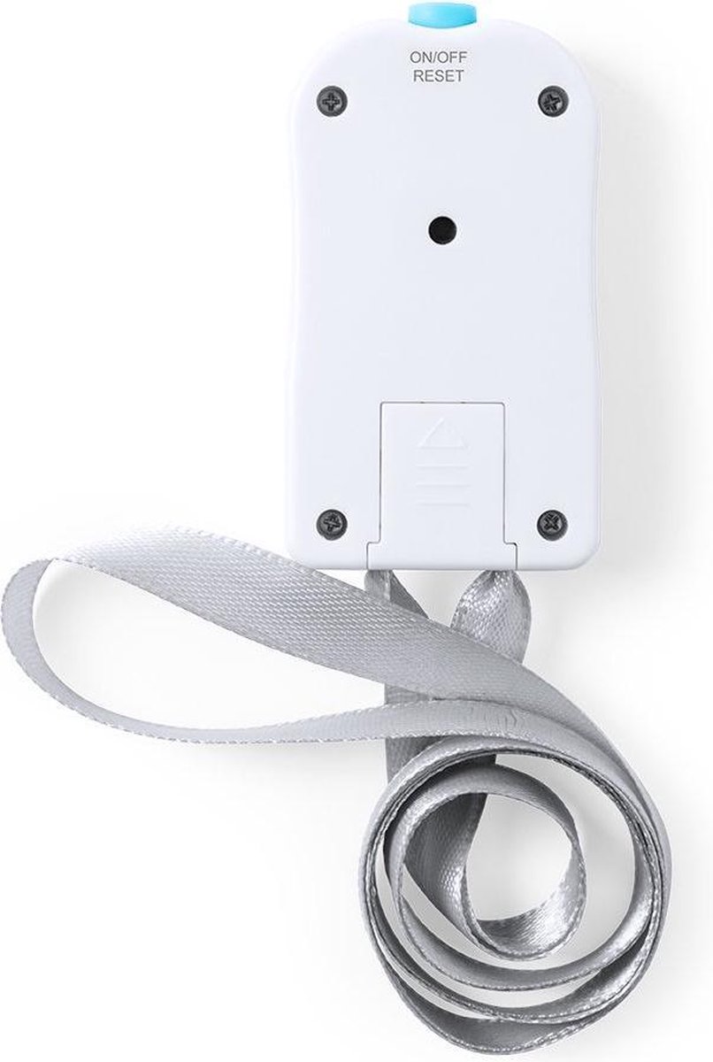 1x Digitale handtellers/personentellers aan koord 6 cm - Wit