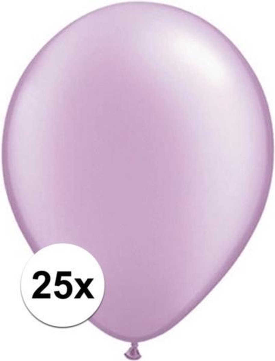 Qualatex ballonnen parel lavendel 25 stuks - Paars