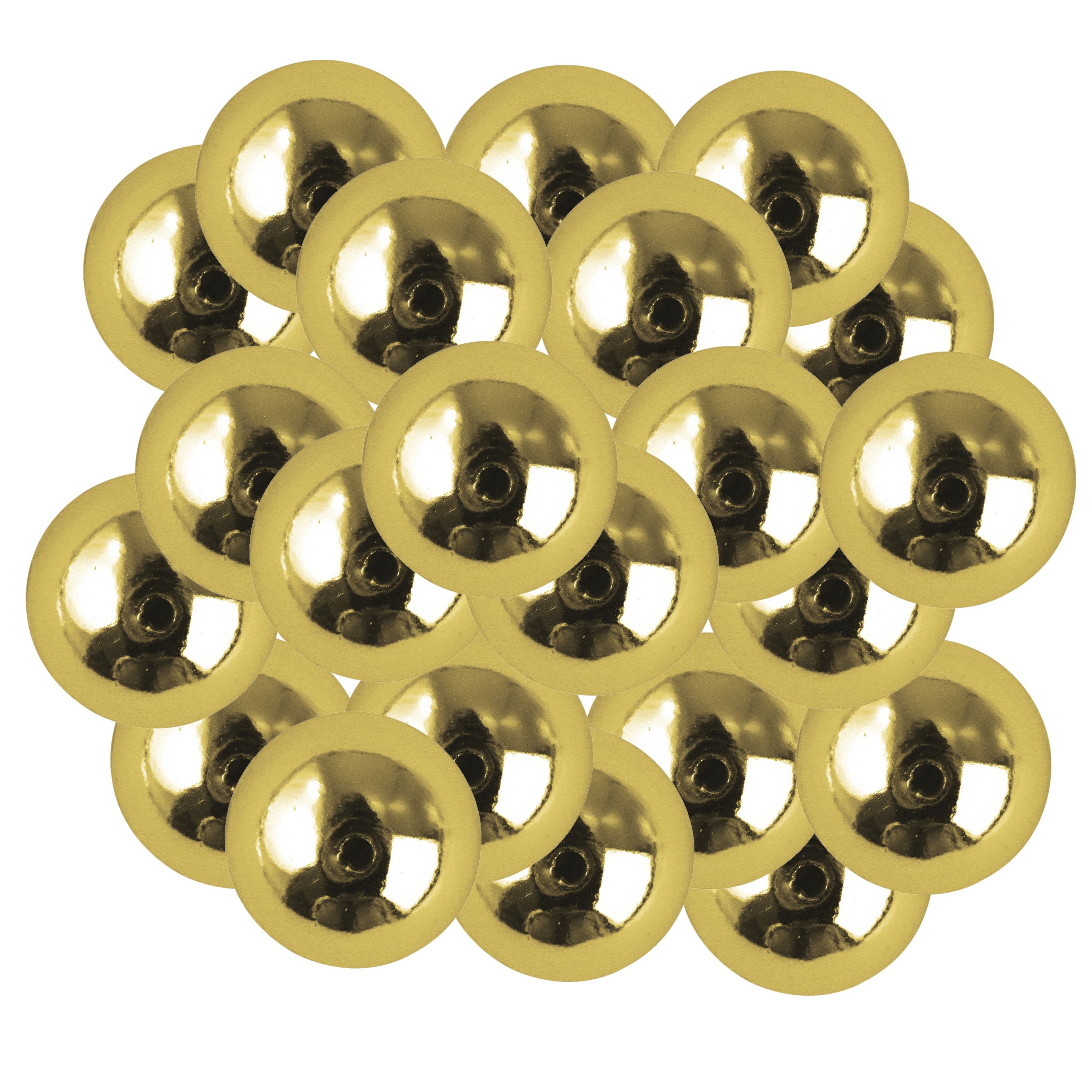 Rayher Hobby 22x stuks gouden plastic hobby kralen van 10 mm - Zelf sieraden maken - armbandjes/kettingen