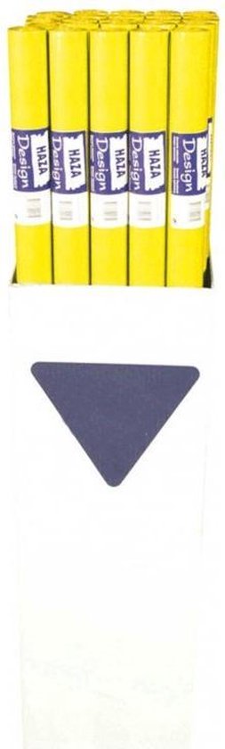 Haza papieren tafellaken/tafelkleed 800 x 118 cm op rol - Gele thema tafeldecoratie versieringen - Geel