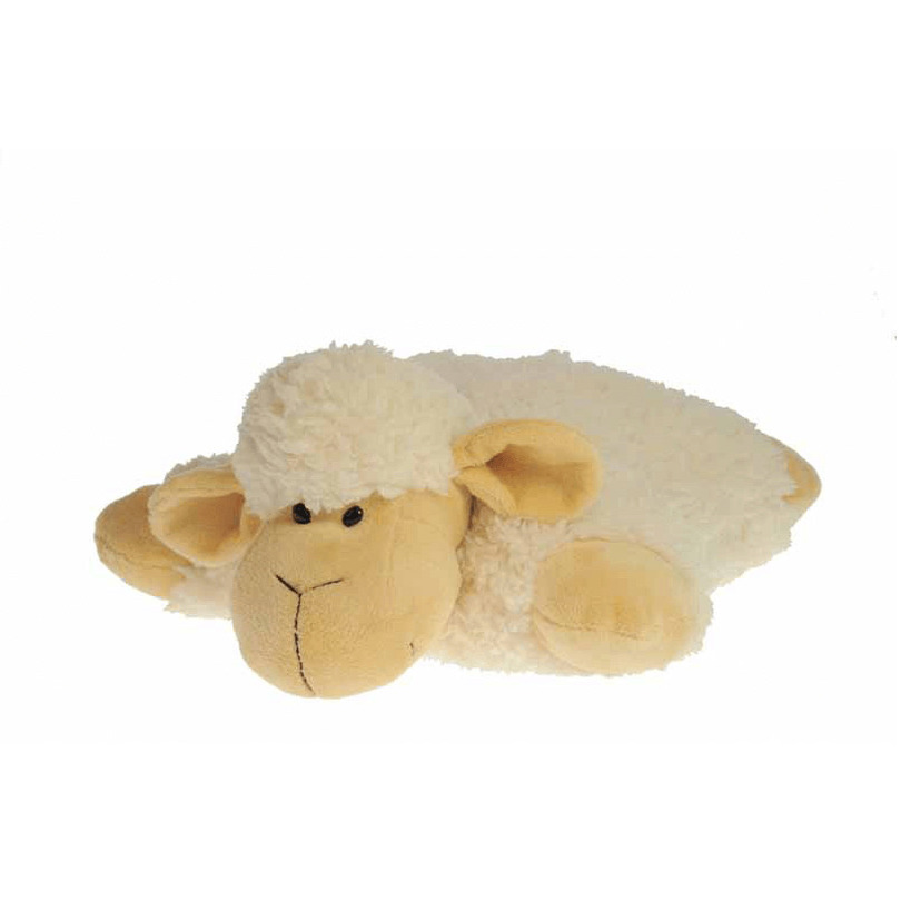 Pluche knuffel kussen schaapje 35 cm