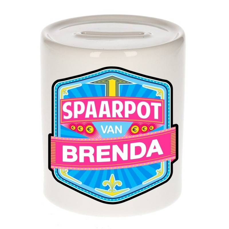 Bellatio Decorations Kinder spaarpot voor Brenda - keramiek - naam spaarpotten