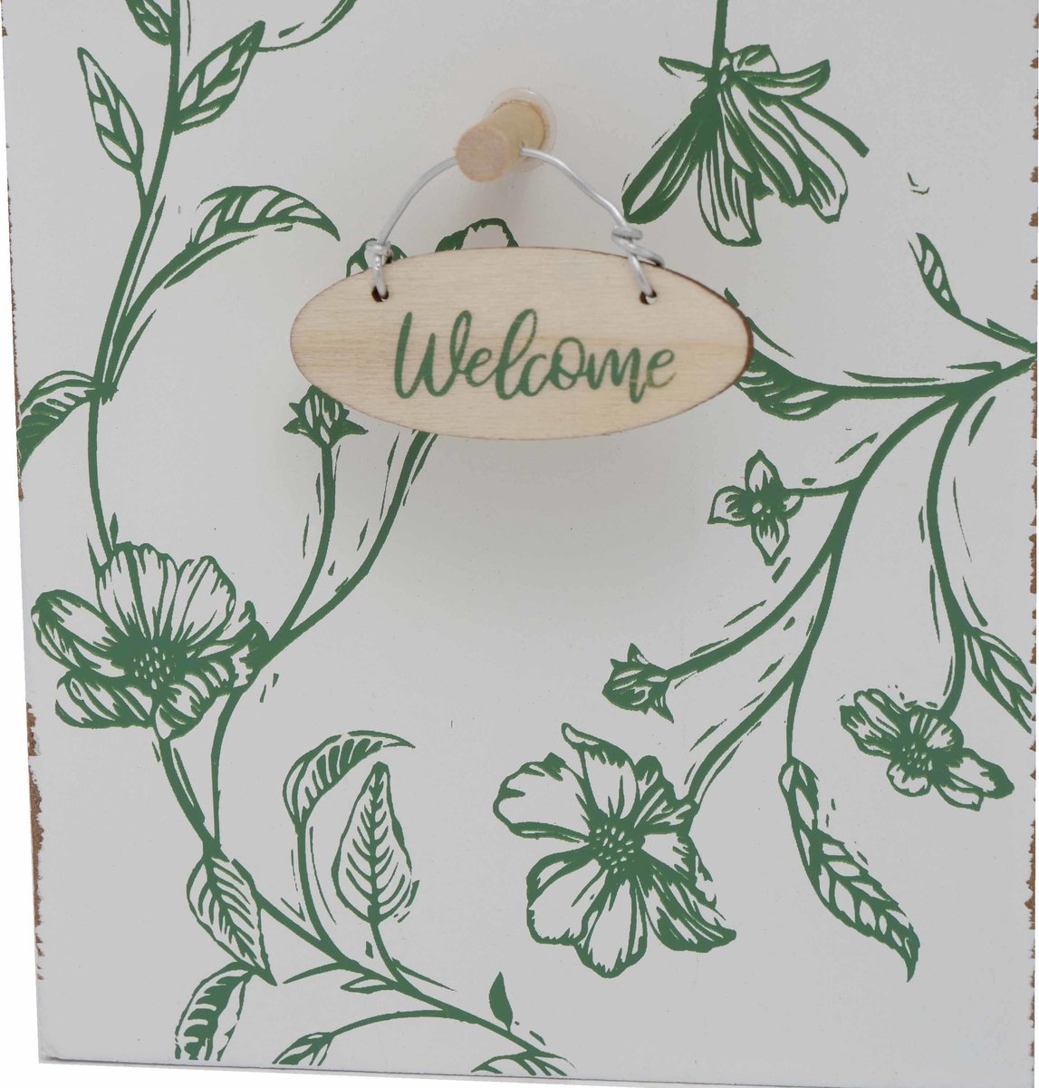 2x Vogelhuisje/nestkastjes wit/groen hout 22 cm - Vogelhuisjes tuindecoraties