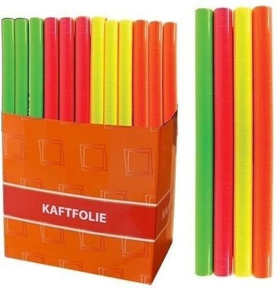 Kaftpapier folie schoolboeken neon 6 meter - Roze