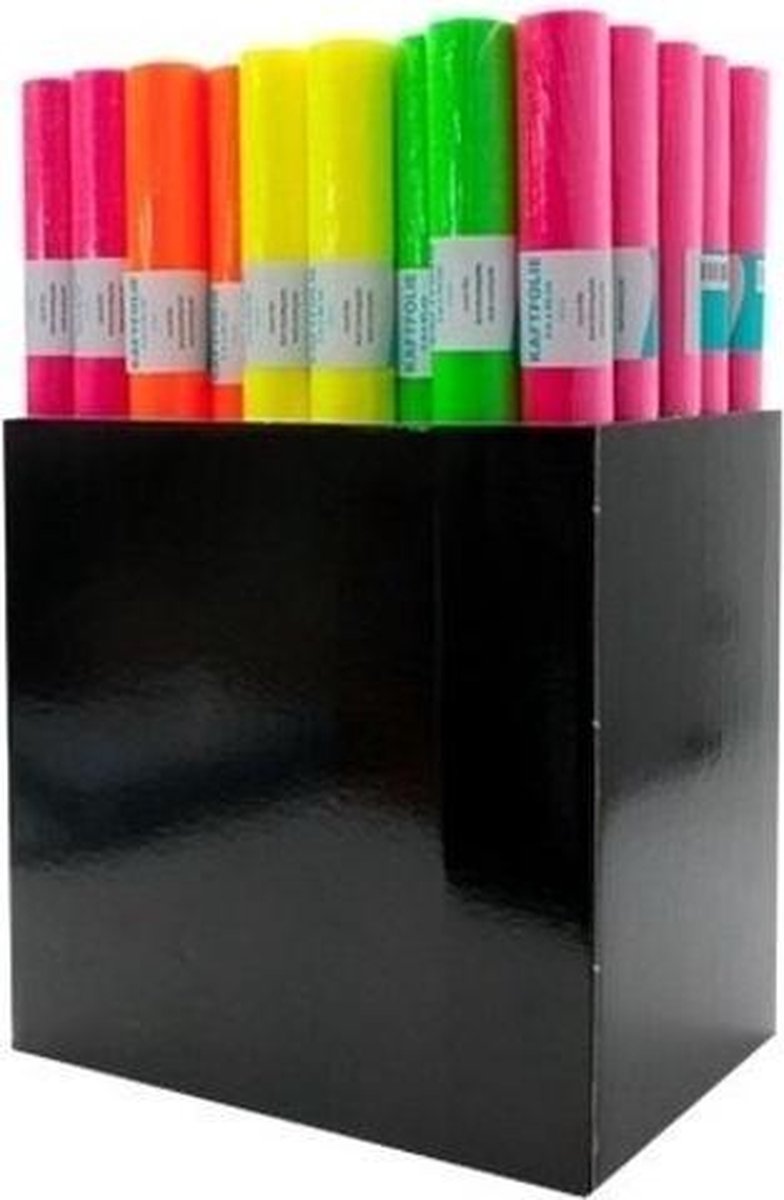 Kaftpapier folie schoolboeken neon 6 meter - Roze