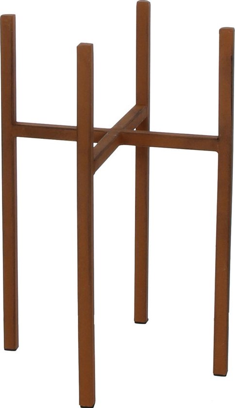 Mica Decorations Plantenstandaard/voet Ascot roest 21 x 35 cm - Plantenkrukjes - Woonaccessoires urban jungle - Bruin