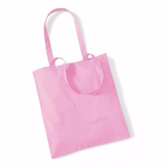 Katoenen tasje licht 42 x 38 cm - Roze