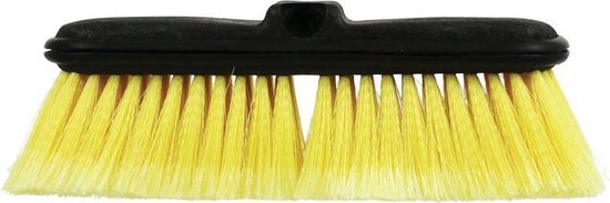 Wasborstel met zilveren verlengsteel 110 -160 cm - Universele aansluiting waterslang - Schuimrubberen handgrepen - Afsluitbare watertoevoer - Telescopisch - Auto/huis schoonmaak accessoire - Silver