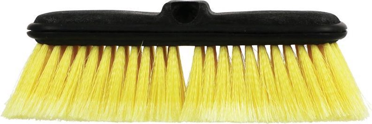 Wasborstel met zilveren verlengsteel 110 -160 cm - Universele aansluiting waterslang - Schuimrubberen handgrepen - Afsluitbare watertoevoer - Telescopisch - Auto/huis schoonmaak accessoire - Silver