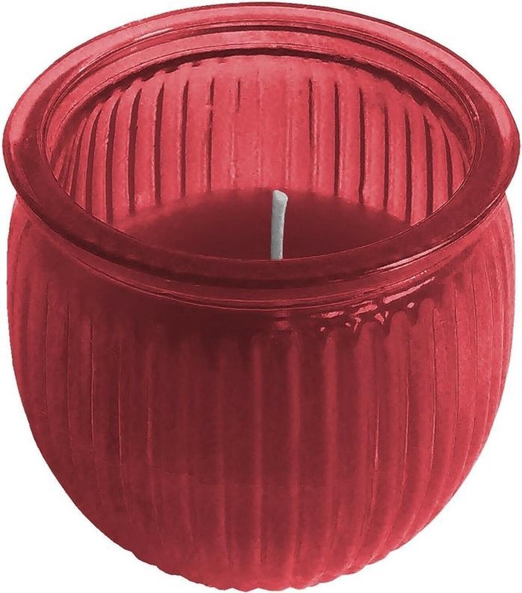 Citronella kaars 7,5 cm - Rood