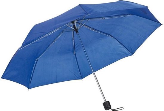 Opvouwbare mini paraplu kobalt 96 cm - Voordelige kleine paraplu - Regenbescherming - Blauw