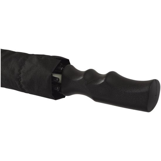 Leg Avenue Automatische storm paraplu/oranje 80 cm - Zwart