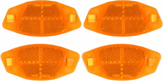 Spaakreflectoren/fietsreflectoren 4x stuks - Fiets accessoires/veiligheid/zichtbaarheid - Oranje