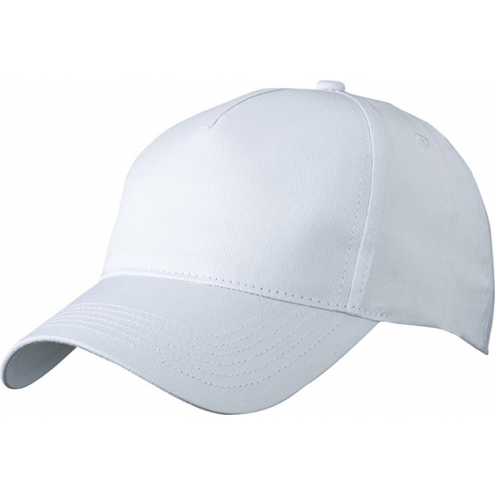 Myrtle Beach 5-panel baseball petjes/caps in de kleur voor volwassenen - voordeligete caps - Wit