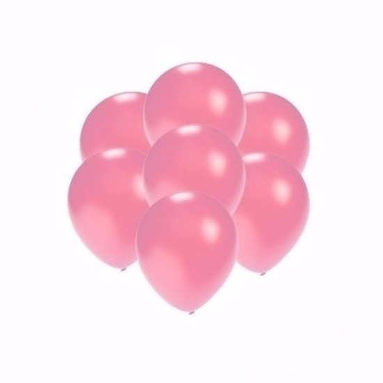 Kleine metallic ballonnen 15 stuks - Roze