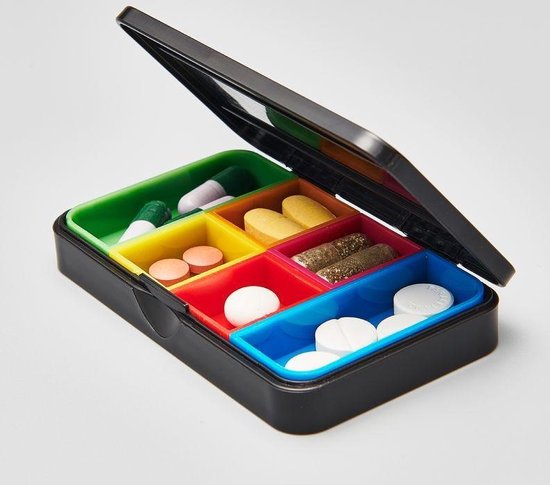 Exclusive Smart medicijnen pillendoosje voor app - 6-vakjes - compact model