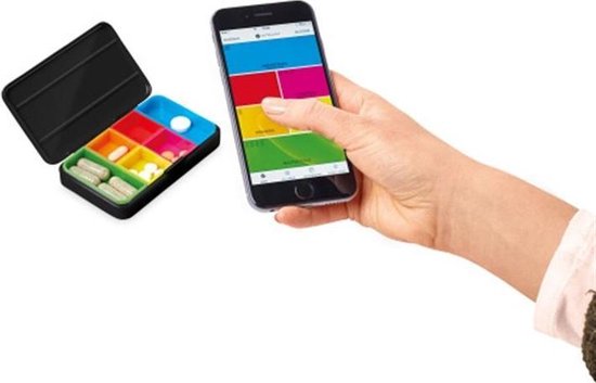 Exclusive Smart medicijnen pillendoosje voor app - 6-vakjes - compact model