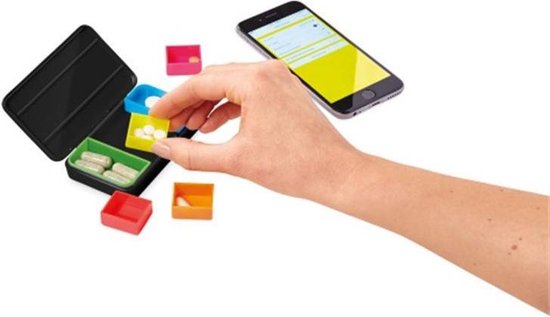 Exclusive Smart medicijnen pillendoosje voor app - 6-vakjes - compact model