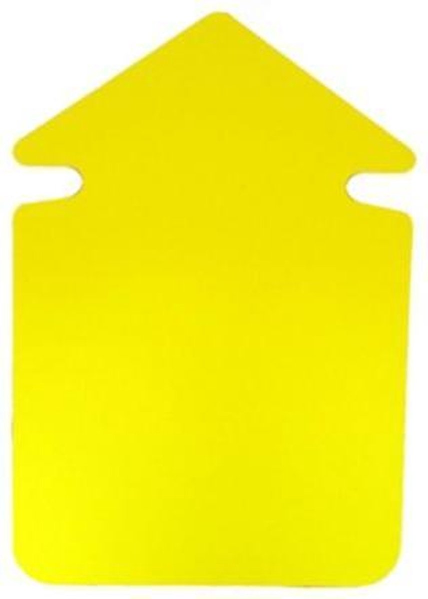 20x stuks Reclame aanwijs pijlen neon 24 cm - Kartonnen actie of reclame symbolen - Geel