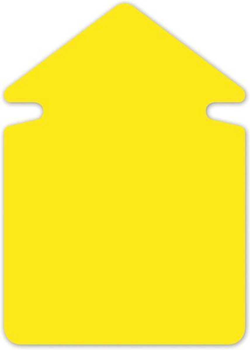20x stuks Reclame aanwijs pijlen neon 24 cm - Kartonnen actie of reclame symbolen - Geel