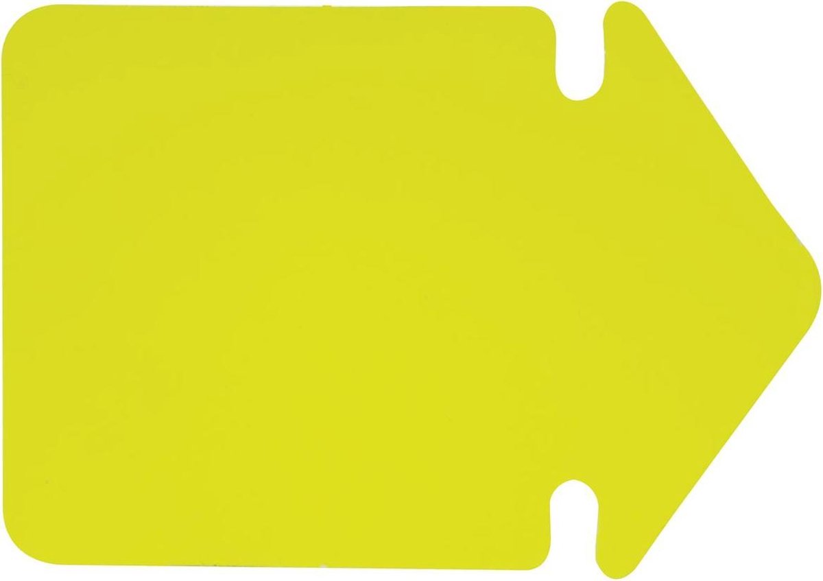 20x stuks Reclame aanwijs pijlen neon 24 cm - Kartonnen actie of reclame symbolen - Geel