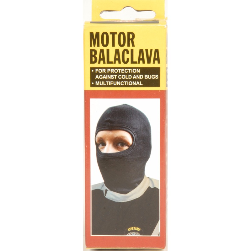 e balaclava / motorhelm ondermuts voor op de motor of scooter - 1 gaats - Zwart