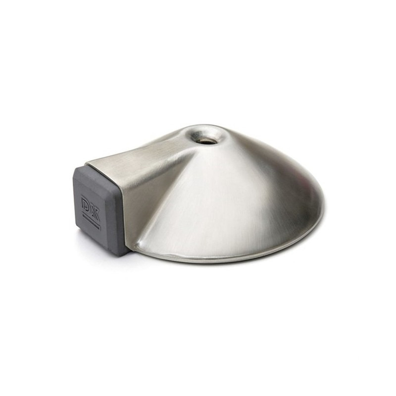 Bellatio Design 1x stuks deurstopper / deurstoppers - RVS - 8,5 x 8,5 x 2,6 cm - deurbuffers - Silver