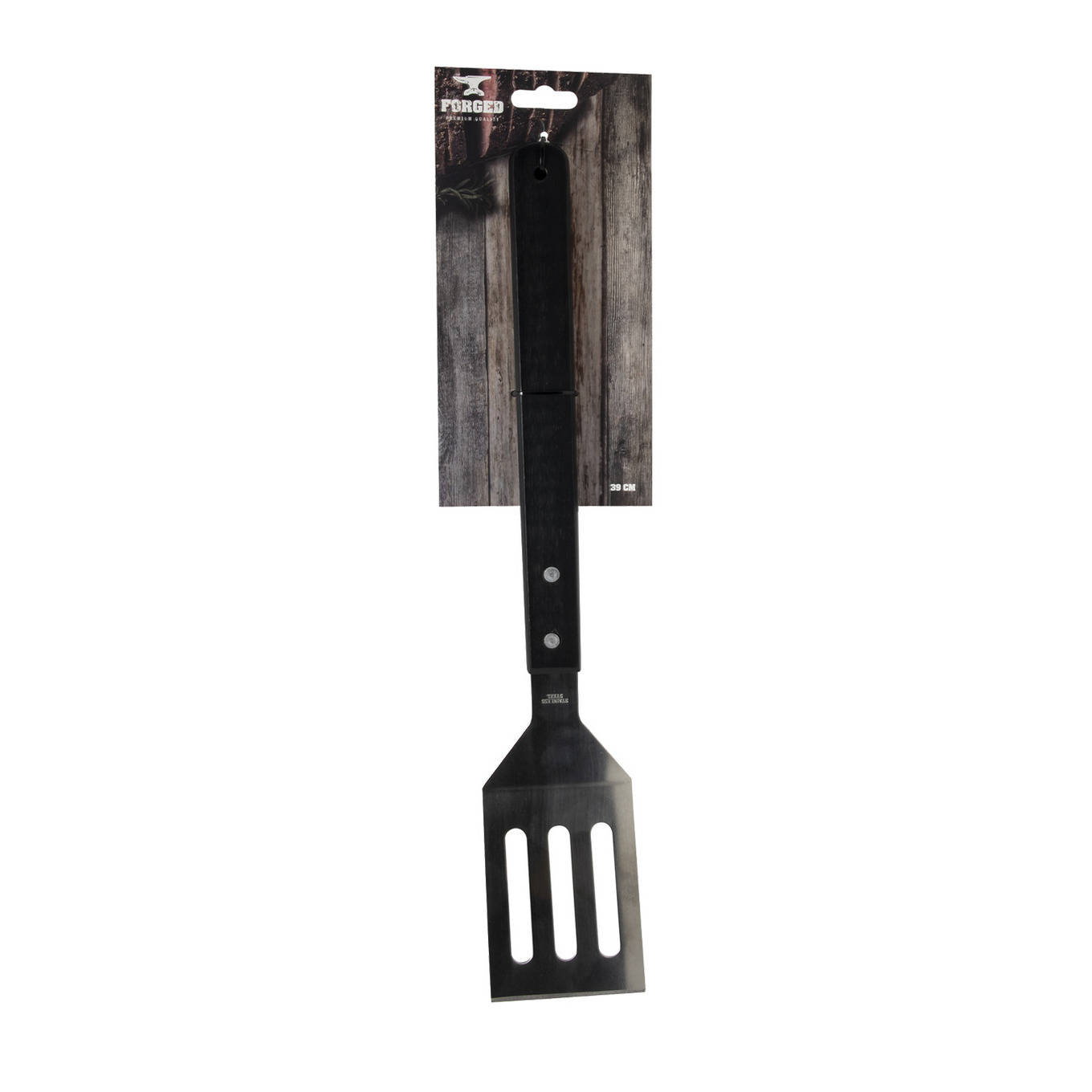 1x Bakspatel/bakspaan voor de barbecue RVS 39 cm - Keukengerei - Keukenbenodigdheden - Kookgerei - Bakspatels/bakspanen voor o.a. vlees en pannenkoeken - Silver